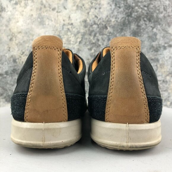 Ecco Men's Size 44 (US 10) Cathum Black Leather Lace-Up Casual Leisure Sneakers - Picture 7 of 13